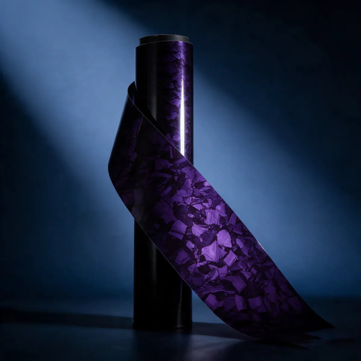 Carbono Forjado Morado — muestra de vinil wrap