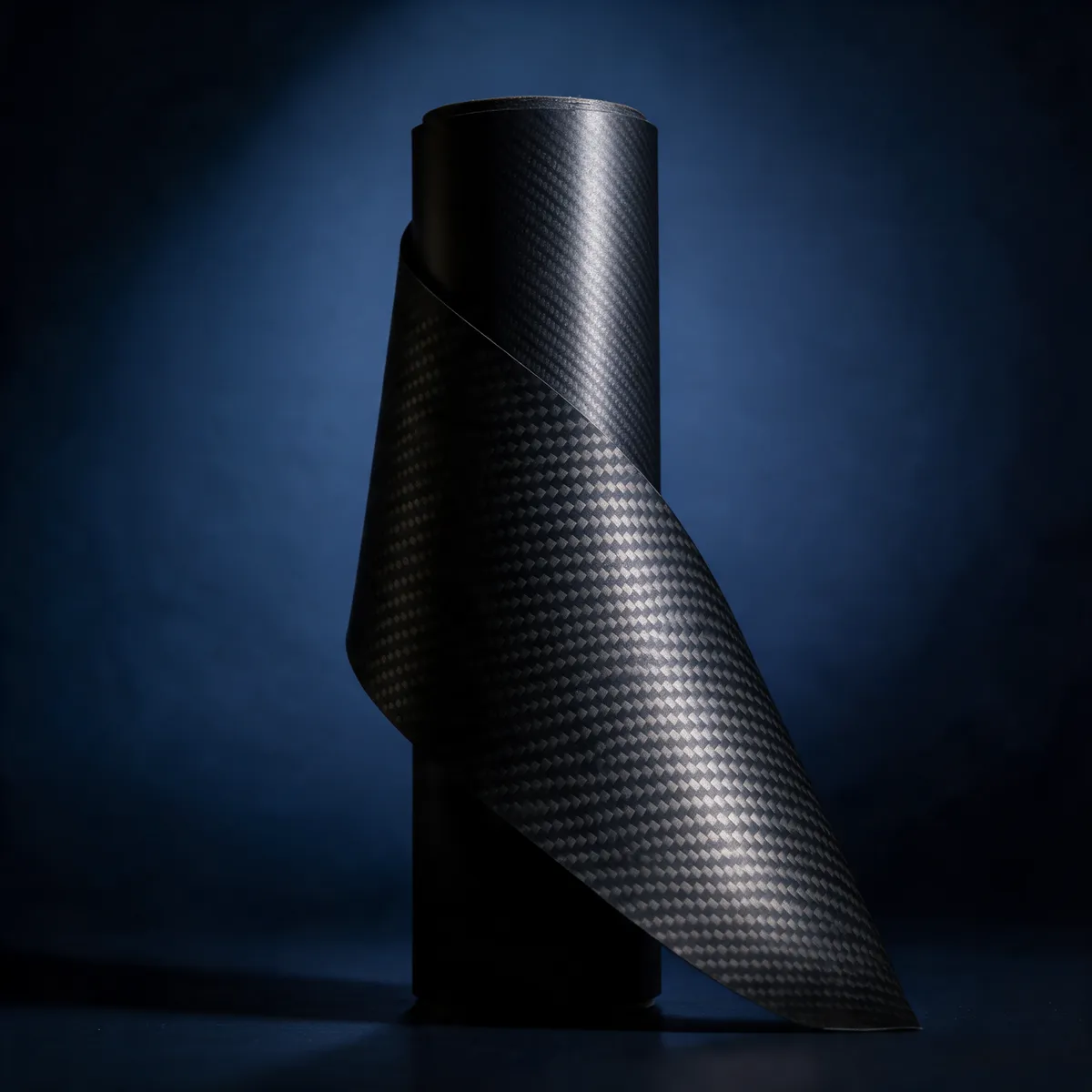 Carbono Negro Mate — muestra de vinil wrap