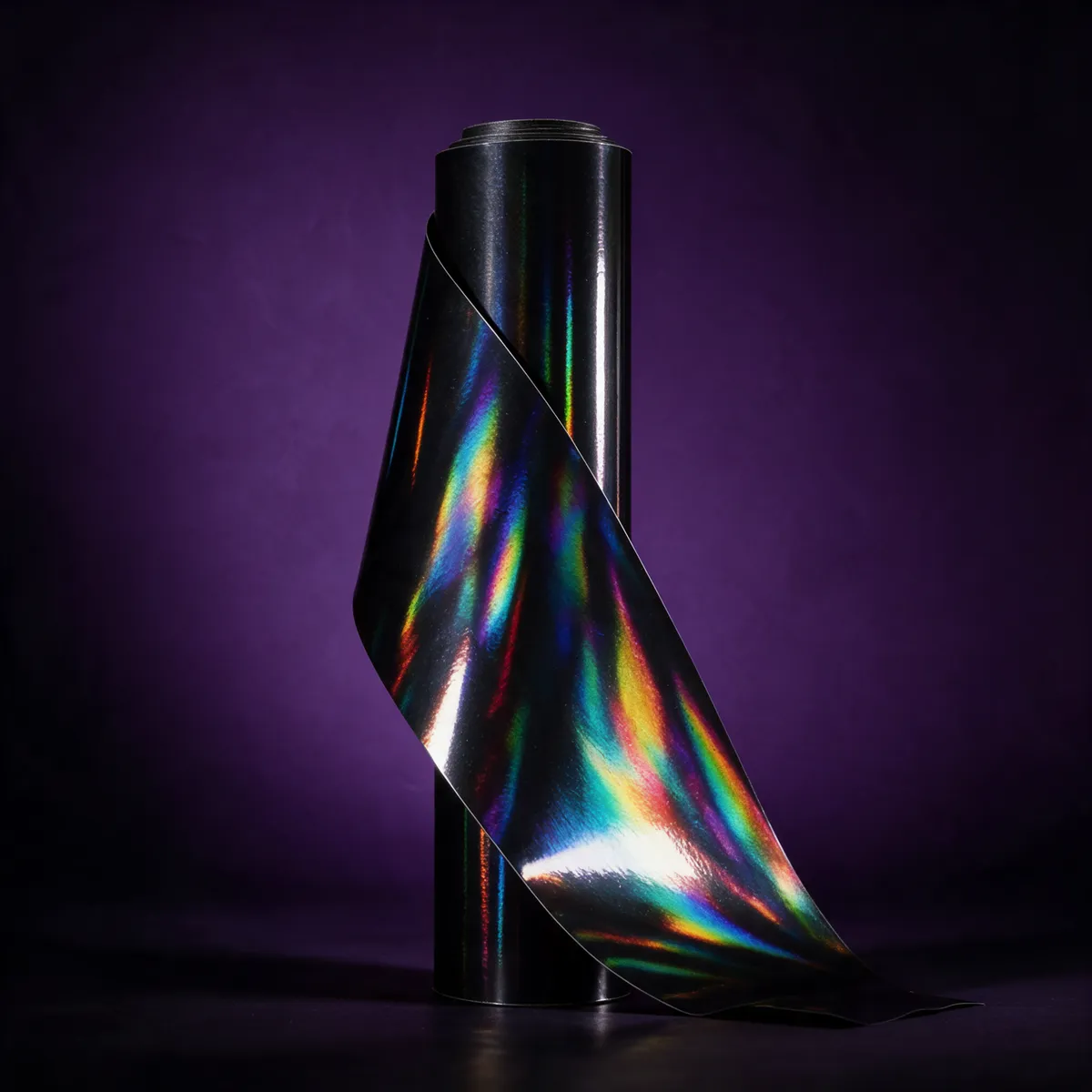 Negro Holográfico Láser — muestra de vinil wrap